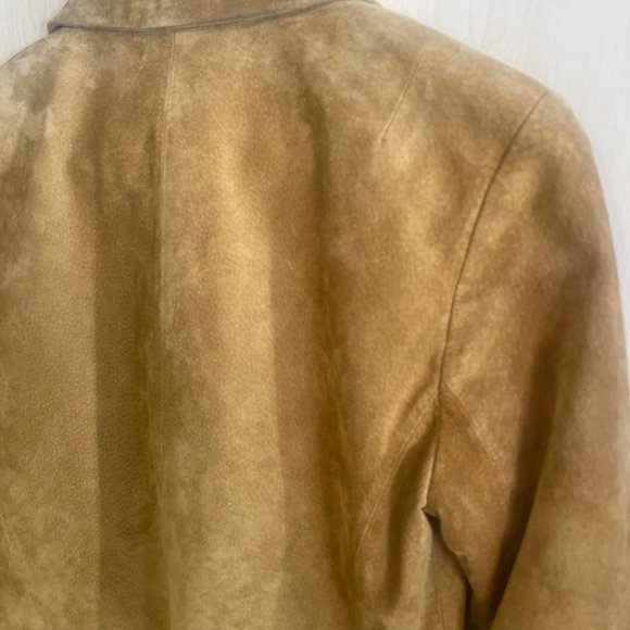 Kenneth Cole Reaction Jacket Women's Small Light Brown Suede Normcore Business - Picture 6 of 8